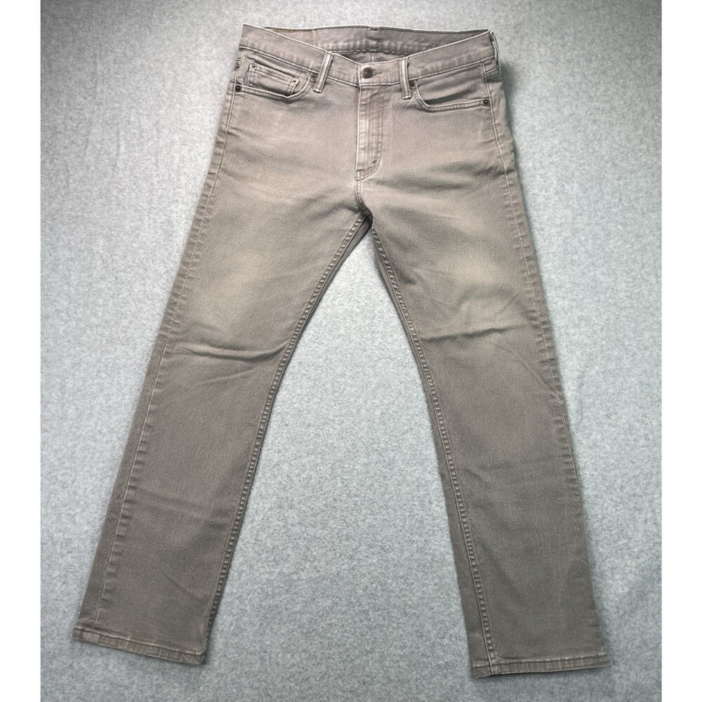 Levi's Men's 513 Jeans 32 X 30 (32x28) Gray Slim Straight Leg Stretch Casual